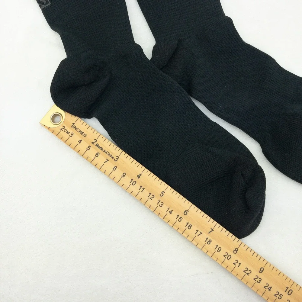 Apolla The Performance Crew Socks Mens XL 11.5-13 Black Non Traction Compression
